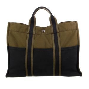 HERMES Hermes Four Toe GM Tote Bag HandBag Green and Blue
